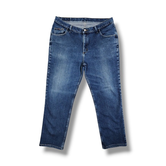 Riders Vintage Blue Denim Medium Wash Jeans Tapered Leg Women's Size 20W/P - Picture 1 of 16